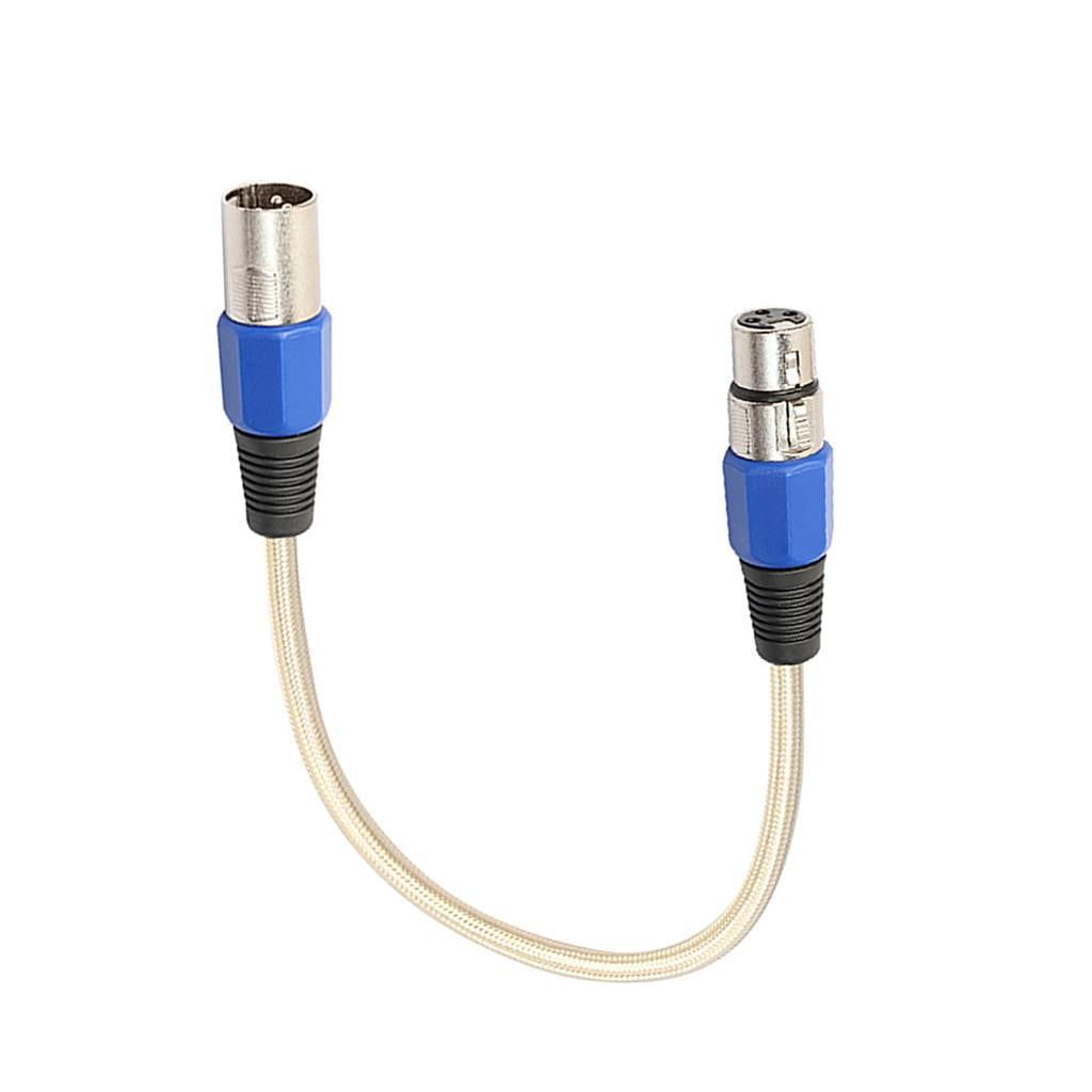 Stereo XLR Male to Female Microphone Mic Cable for Guitar Amplifier 30cm