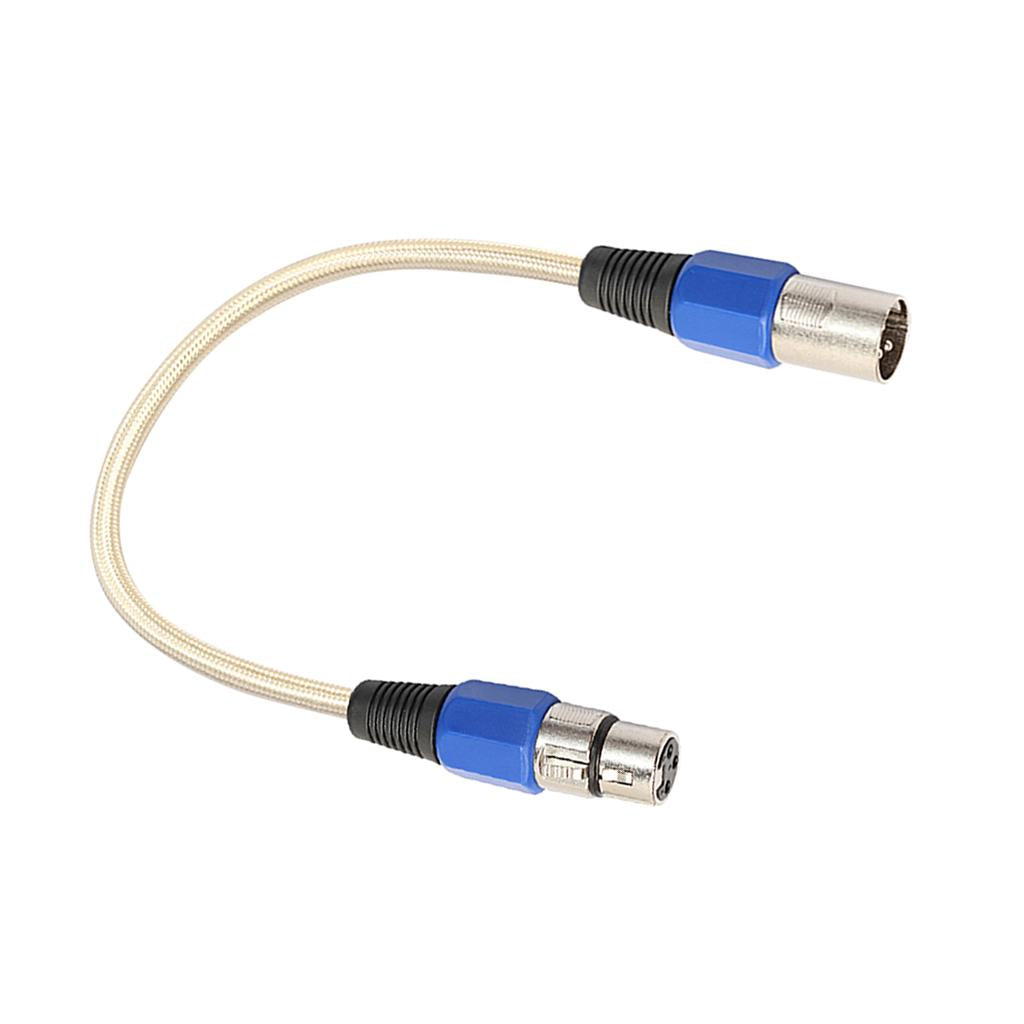 Stereo XLR Male to Female Microphone Mic Cable for Guitar Amplifier 30cm