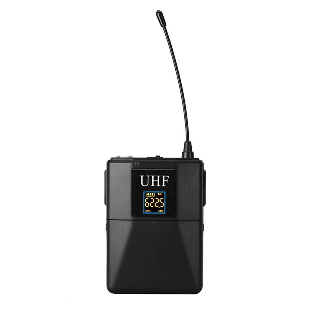 Wireless Microphone System Lavalier Mic with XLR Cable Transmitter Receiver
