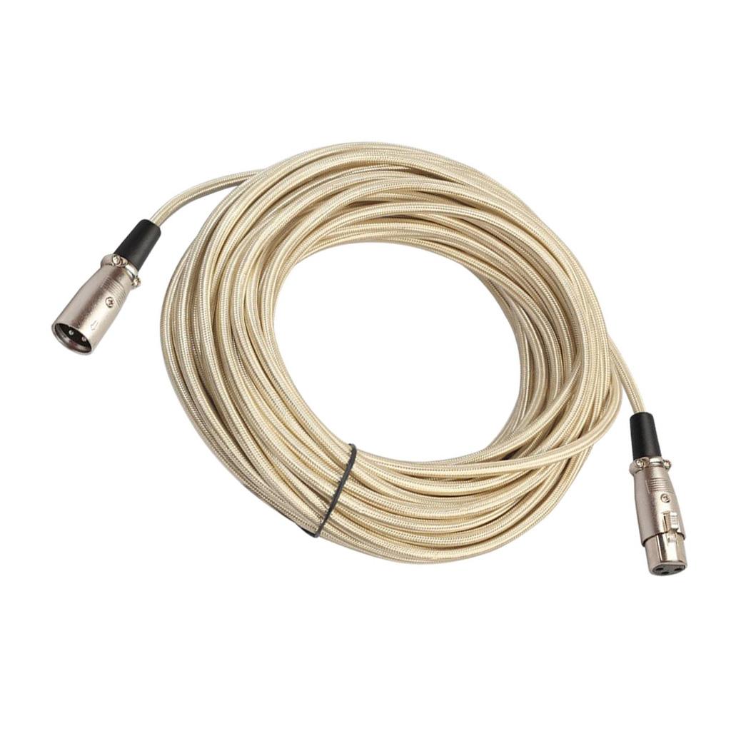 XLR Male to Female Microphone Cable Mic Audio Cord for Mixer Amplifier 20m