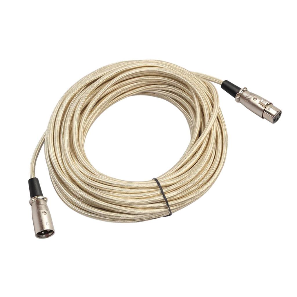 XLR Male to Female Microphone Cable Mic Audio Cord for Mixer Amplifier 20m