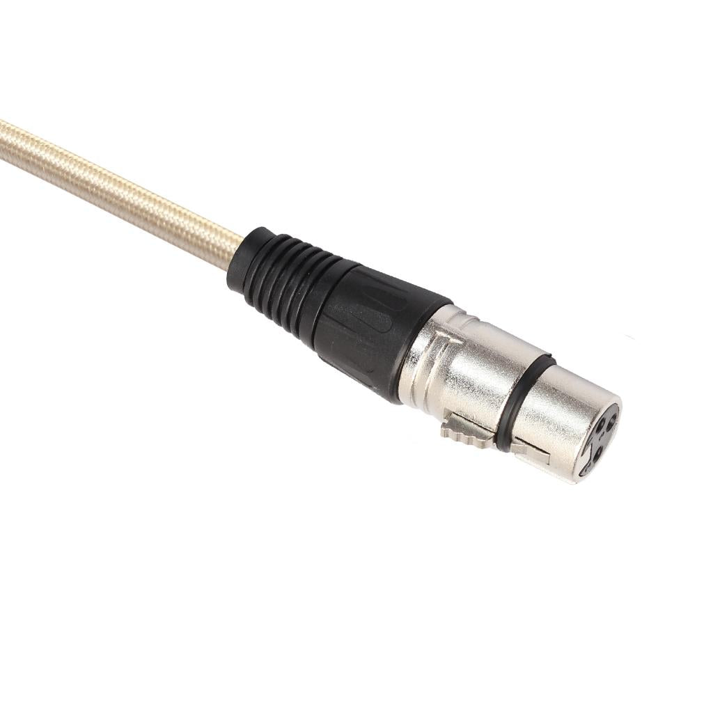 XLR Male to Female Microphone Cable  for Guitar Amplifier Luxury Gold 180cm