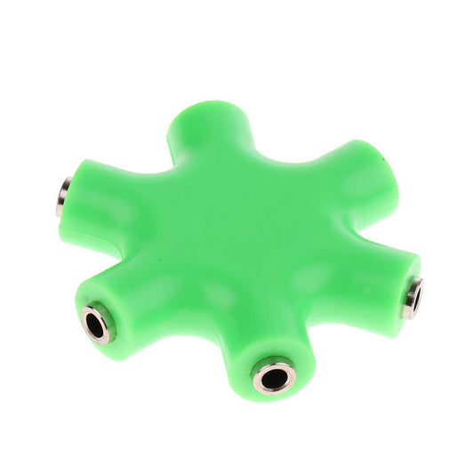 3.5mm Audio Convert Cable 1 Point 5 Music Headset Splitter Adapter Green