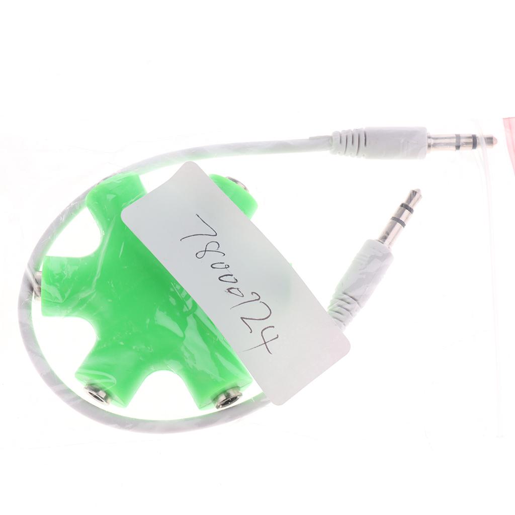 3.5mm Audio Convert Cable 1 Point 5 Music Headset Splitter Adapter Green