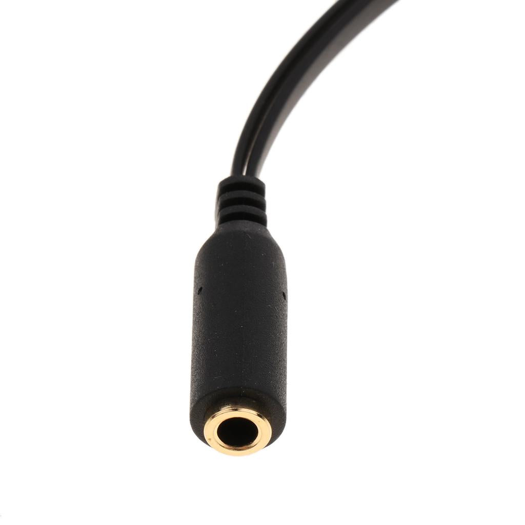 3.5mm Audio Cable Double Hole Computer Wire Headset Wire Musical Parts Black
