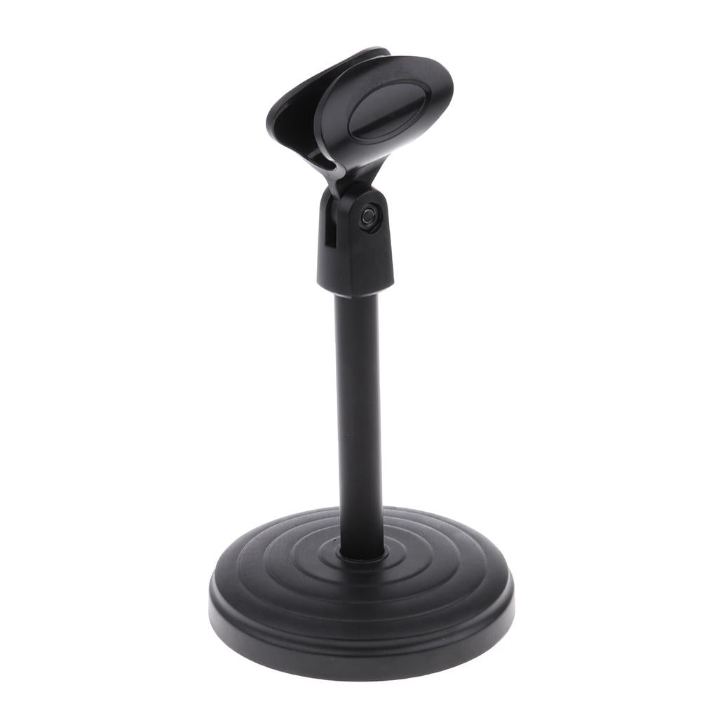 Desktop Microphone Stand Tabletop Clip Holder Mount for Meeting Undetachable