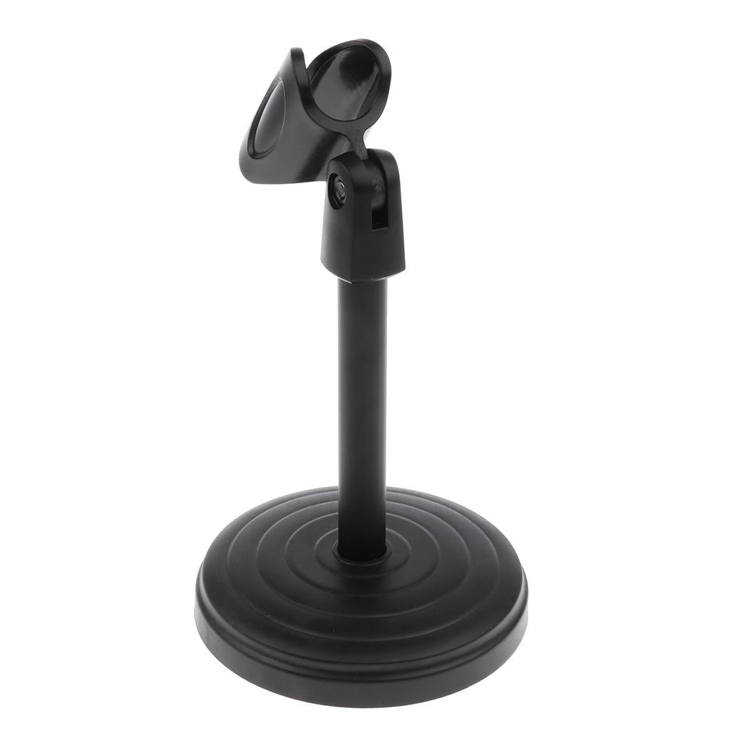 Desktop Microphone Stand Tabletop Clip Holder Mount for Meeting Undetachable