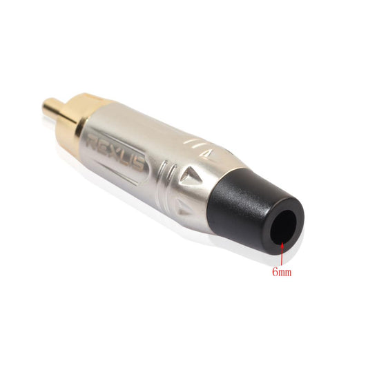 Gold Plated RCA Plug HIFI Audio Male Connector for Cable Parts Pearl Nickel