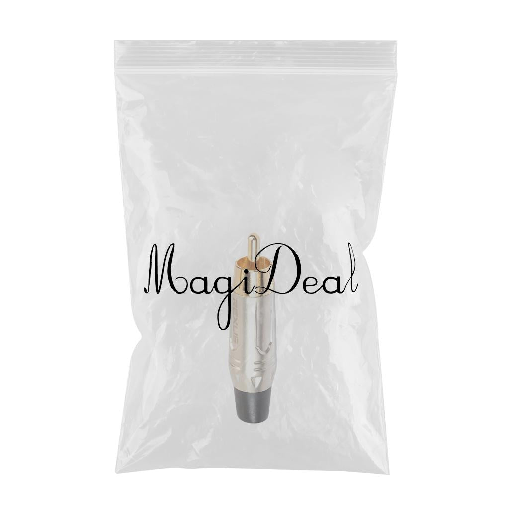 Gold Plated RCA Plug HIFI Audio Male Connector for Cable Parts Pearl Nickel