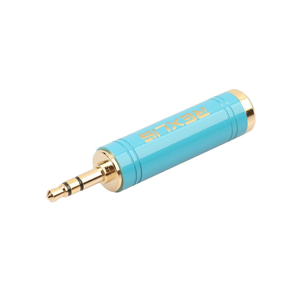 Stereo Audio Adapter 3.5mm Male Plug to 6.35mm Female for Mic Keyboard Blue