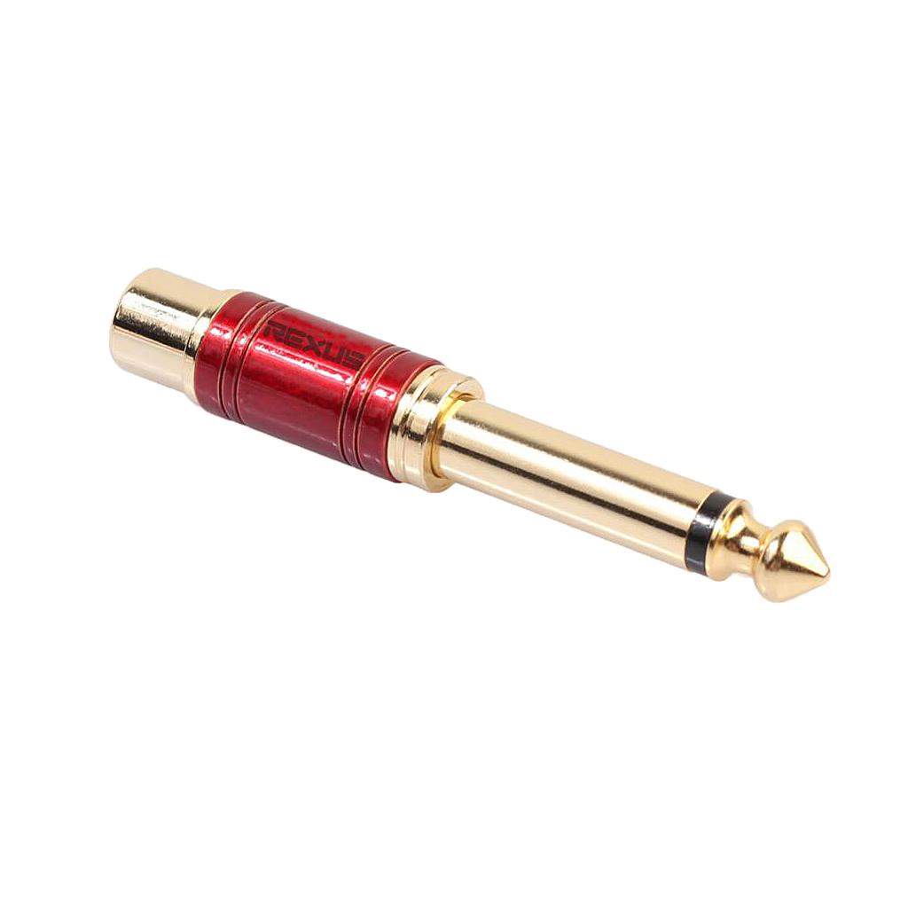 6.35mm Male to RCA Female Plug Adapter Connector Audio Adapter Parts Red
