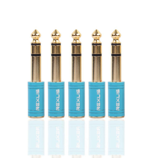 6.35mm Male to 3.5mm Female Stereo Headphone Jack Adapter Converter Blue