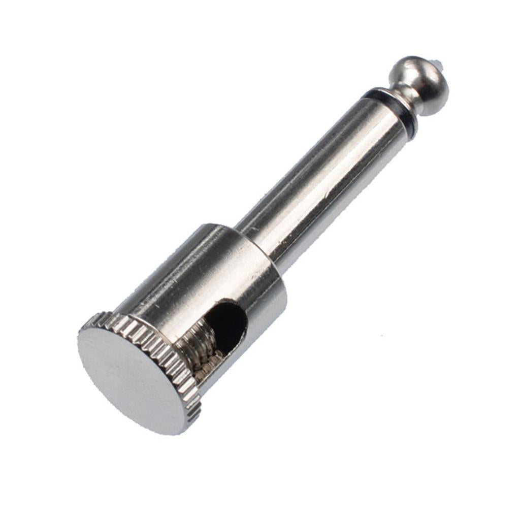 2 Pieces Welding-free Straight Audio Plug 6.35mm Mono Chorme Cable Plug