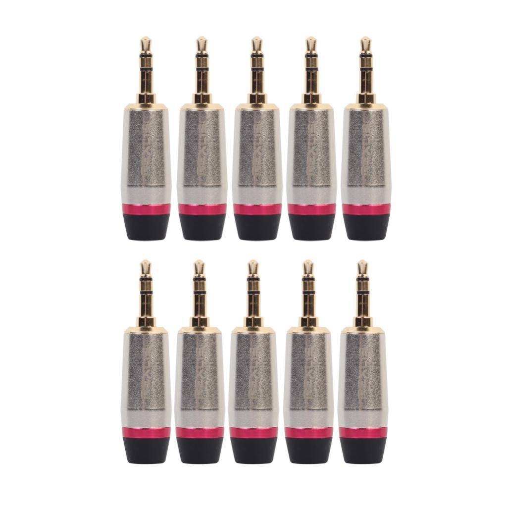 Gold Plated Jack 3.5mm Stereo Headphone Converter Adapter for Cable