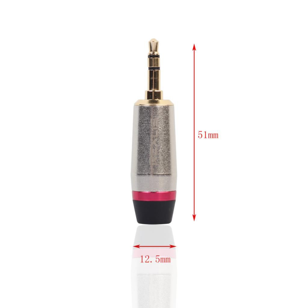 Gold Plated Jack 3.5mm Stereo Headphone Converter Adapter for Cable