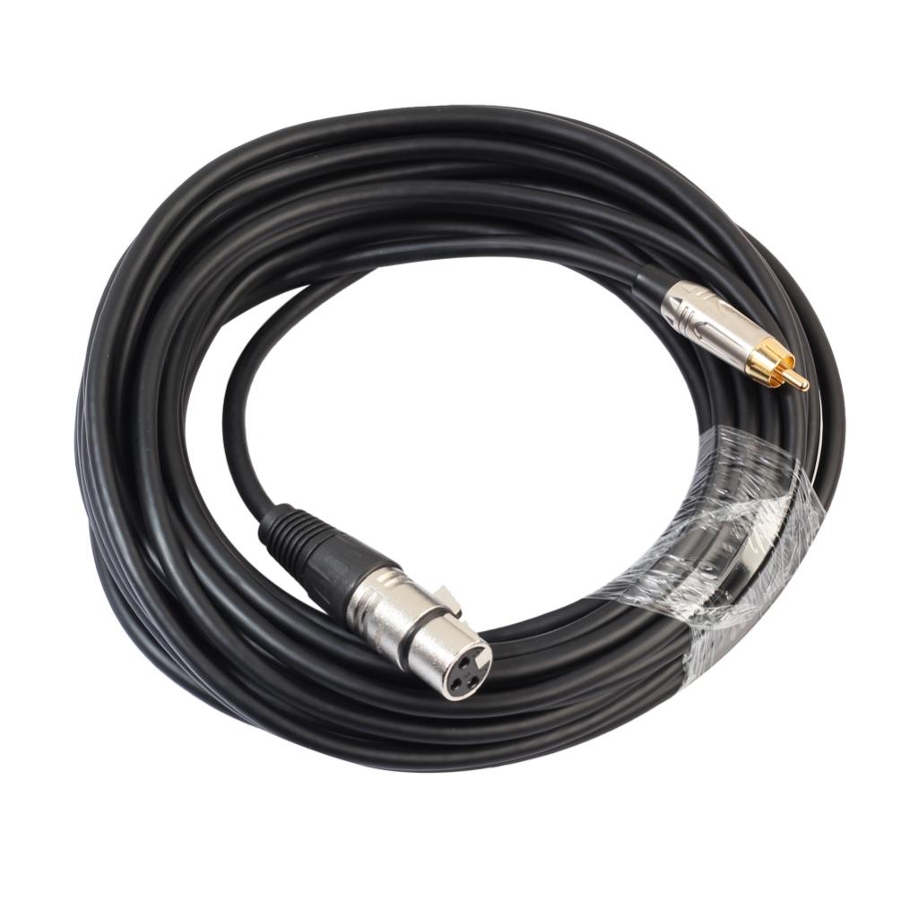 Audio Cable RCA Male to XLR Female Cord for Condenser Microphone 10 Meter