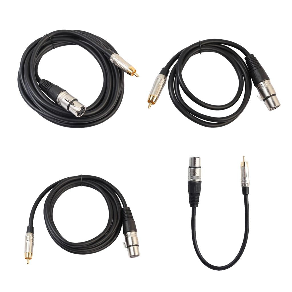 Audio Cable RCA Male to XLR Female Cord for Condenser Microphone 10 Meter