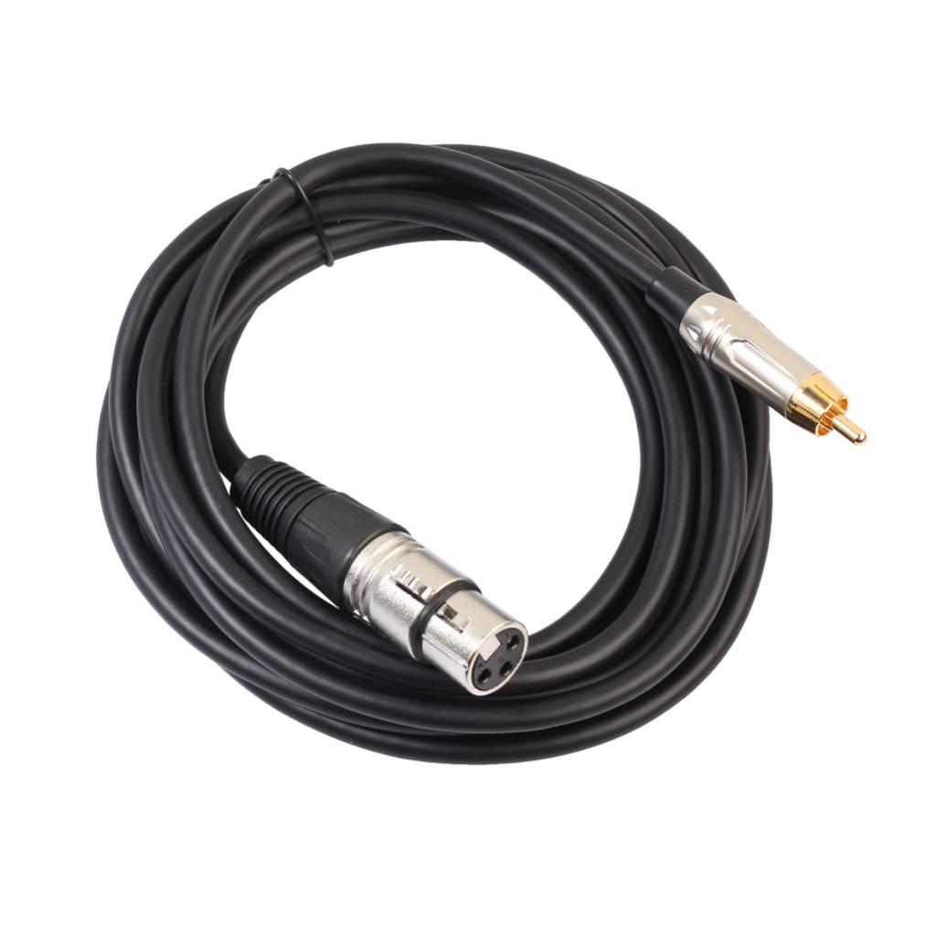 Audio Cable RCA Male to XLR Female Cord for Condenser Microphone 5 Meter