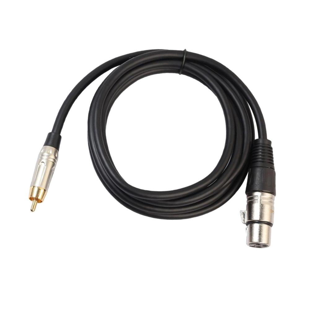 Audio Cable RCA Male to XLR Female Cord for Condenser Microphone 1.8 Meter