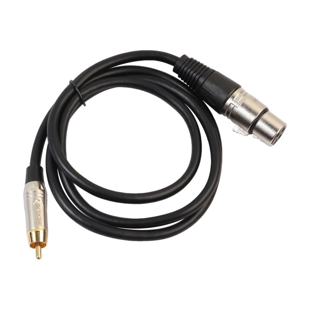 Audio Cable RCA Male to XLR Female Cord for Condenser Microphone 1.8 Meter
