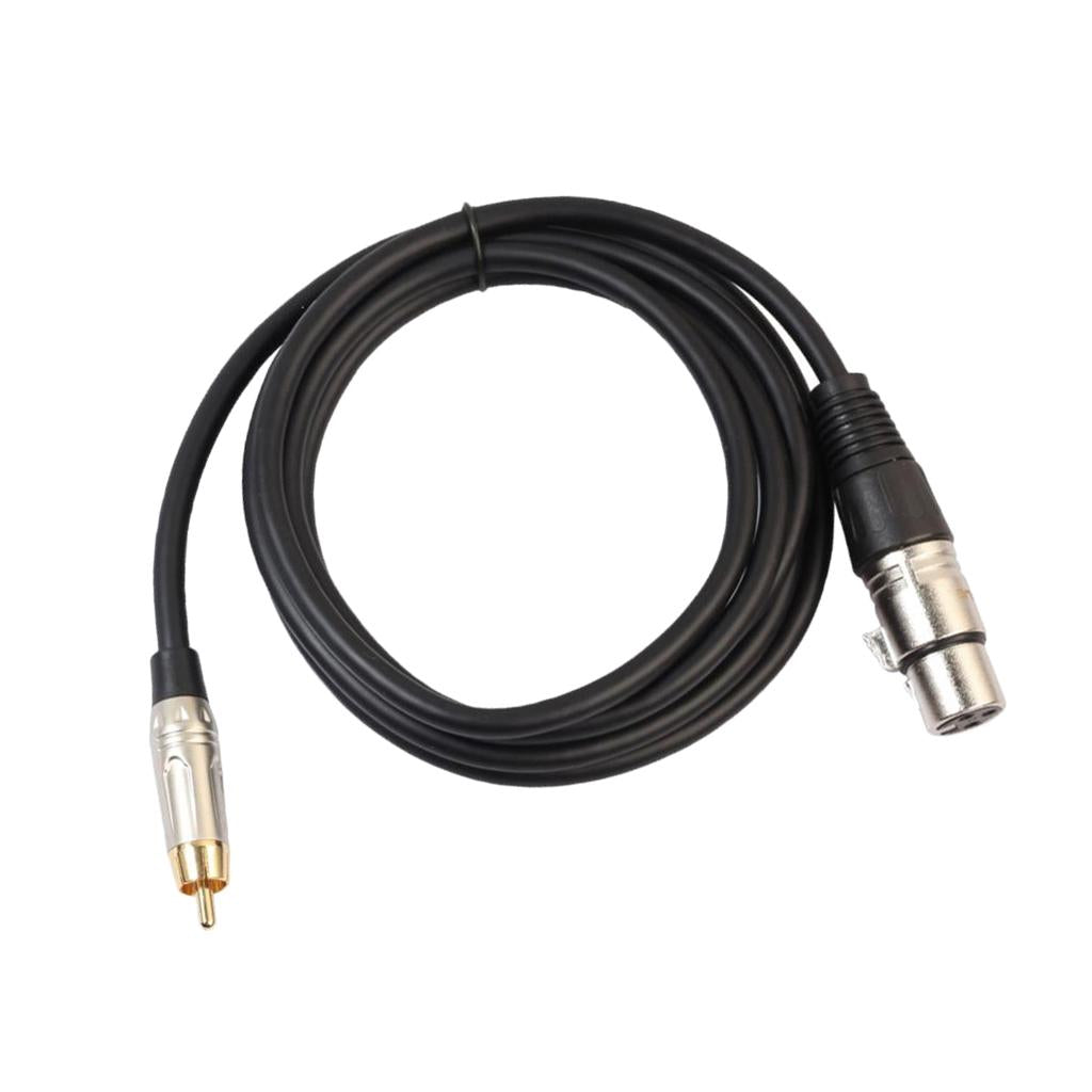 Audio Cable RCA Male to XLR Female Cord for Condenser Microphone 1.8 Meter