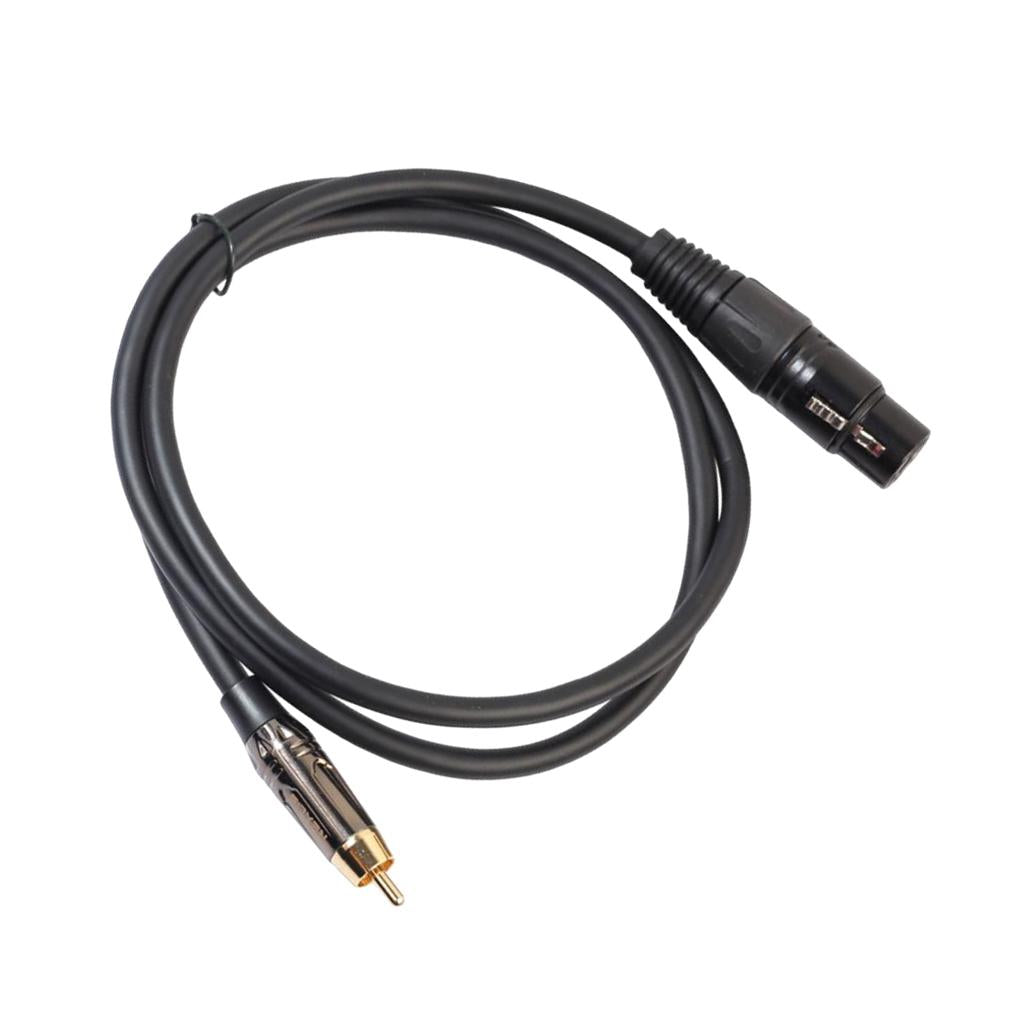 Audio Cable Rubber RCA Male to XLR Female Cord for Condenser Microphone