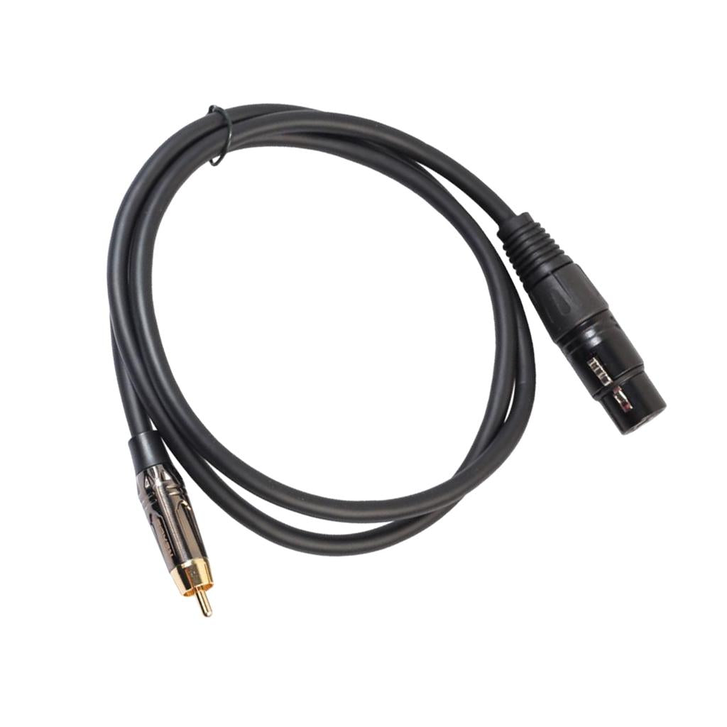 Audio Cable Rubber RCA Male to XLR Female Cord for Condenser Microphone