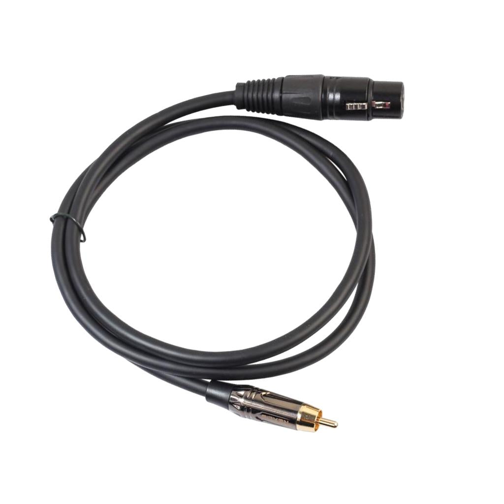Audio Cable Rubber RCA Male to XLR Female Cord for Condenser Microphone