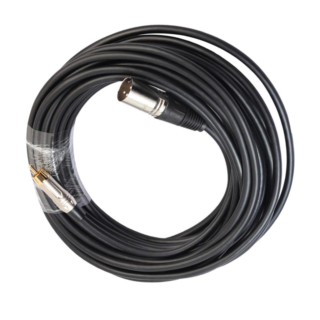 RCA Male to XLR Male Audio Mic Cable Patch Microphone Cord Parts 10 Meter