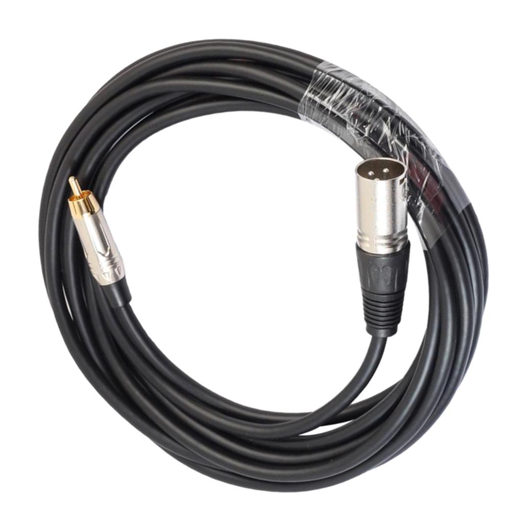 RCA Male to XLR Male Audio Mic Cable Patch Microphone Cord Parts 5 Meter