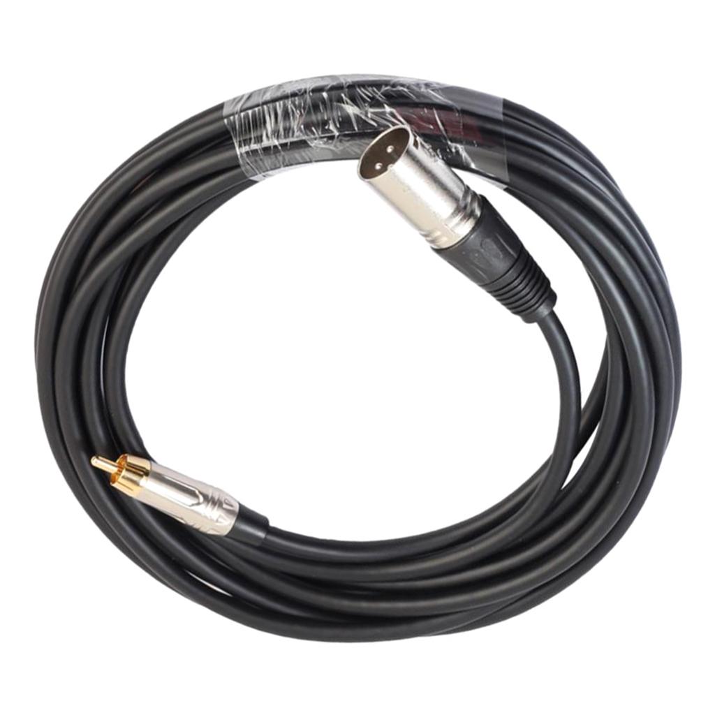 RCA Male to XLR Male Audio Mic Cable Patch Microphone Cord Parts 5 Meter