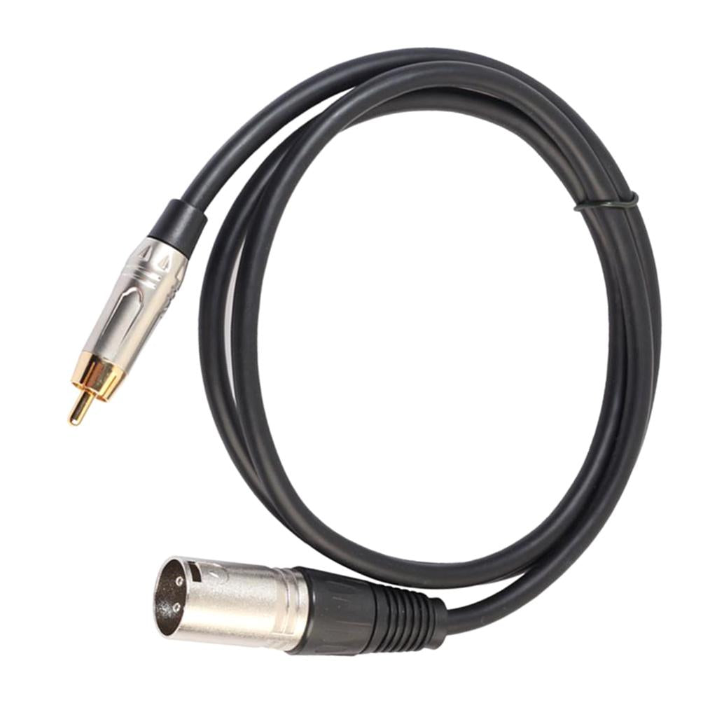 RCA Male to XLR Male Audio Mic Cable Patch Microphone Cord Parts 1.8 Meter