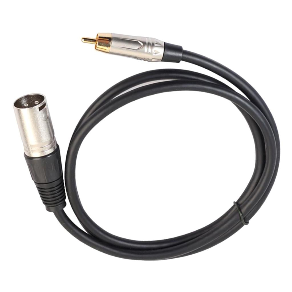 RCA Male to XLR Male Audio Mic Cable Patch Microphone Cord Parts 1.8 Meter