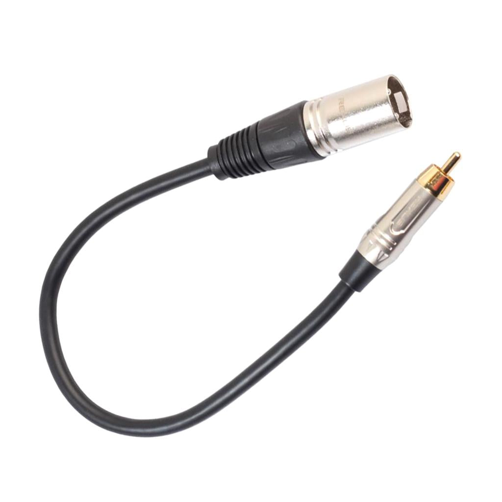 RCA Male to XLR Male Audio Mic Cable Patch Microphone Cord Parts 0.3 Meter