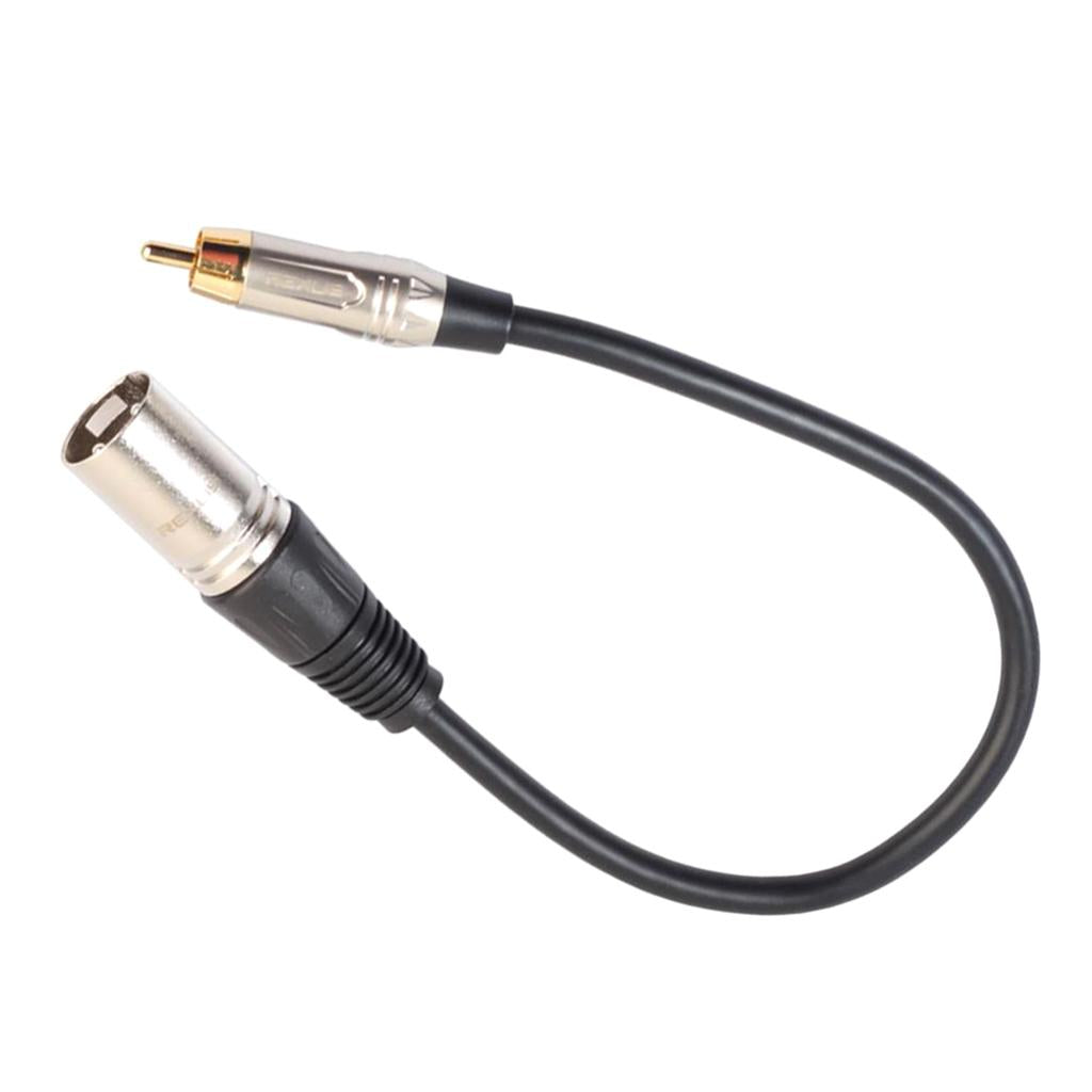 RCA Male to XLR Male Audio Mic Cable Patch Microphone Cord Parts 0.3 Meter