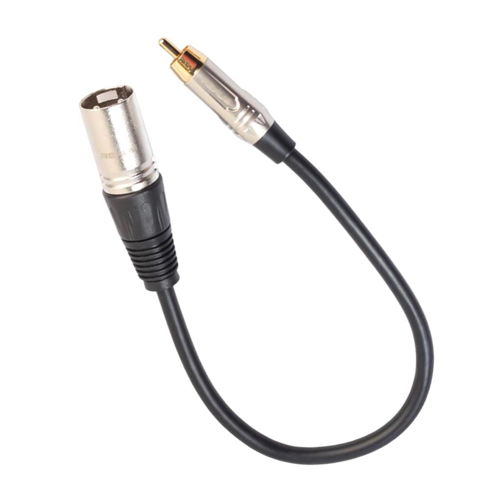 RCA Male to XLR Male Audio Mic Cable Patch Microphone Cord Parts 0.3 Meter