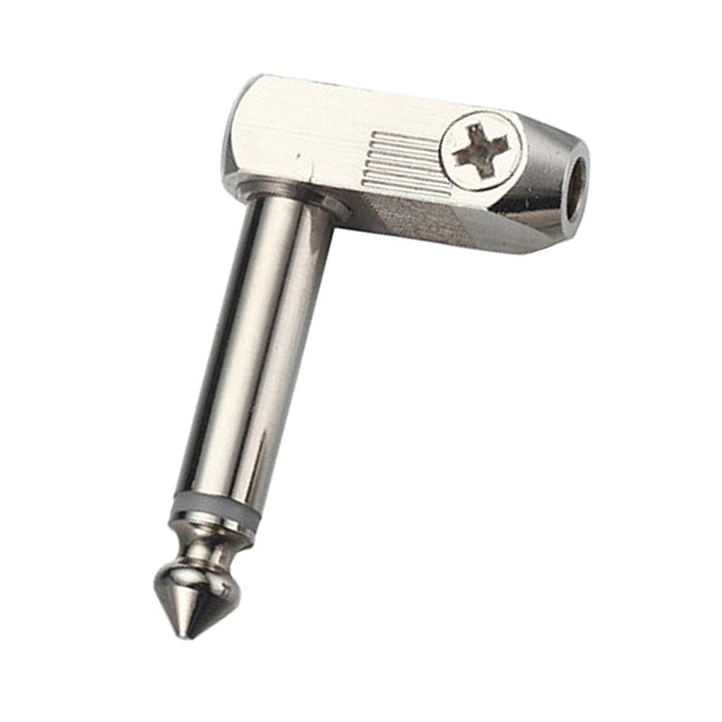 6.35mm Audio Plug Mono Male Plug Right Angle Plug for Speakers/Cable