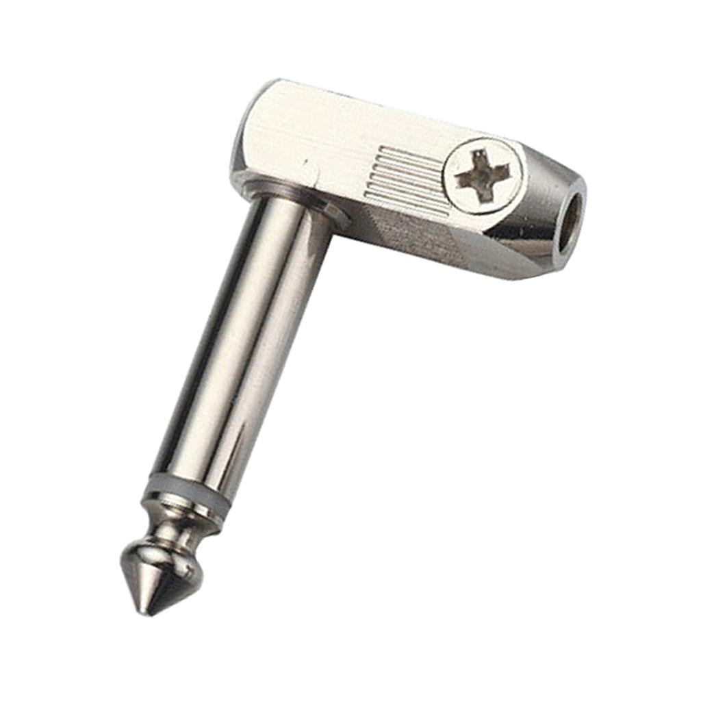 6.35mm Audio Plug Mono Male Plug Right Angle Plug for Speakers/Cable