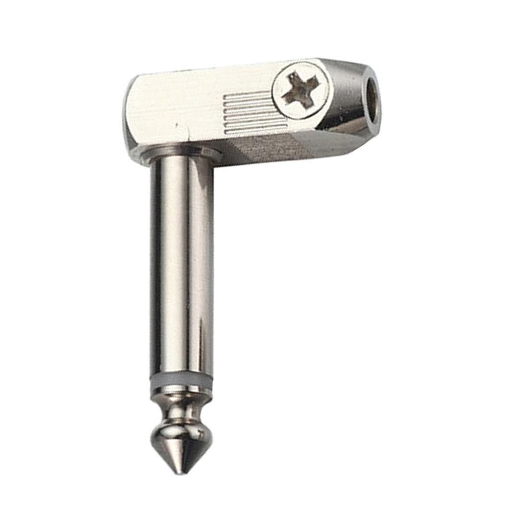 6.35mm Audio Plug Mono Male Plug Right Angle Plug for Speakers/Cable