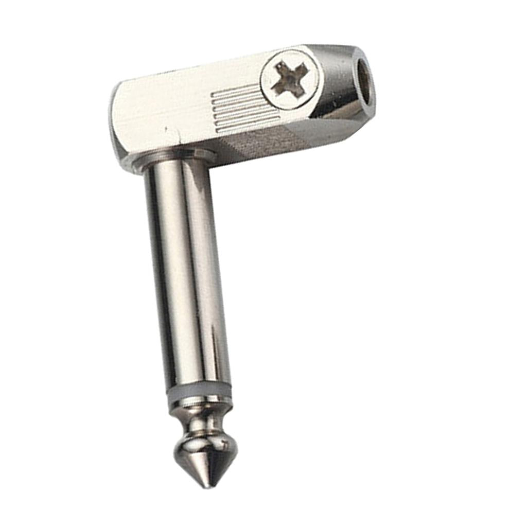 6.35mm Audio Plug Mono Male Plug Right Angle Plug for Speakers/Cable
