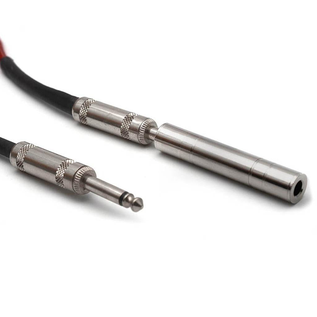 6.35mm Female to Female Guitar Plug Audio Cable Connector Jack Adapter