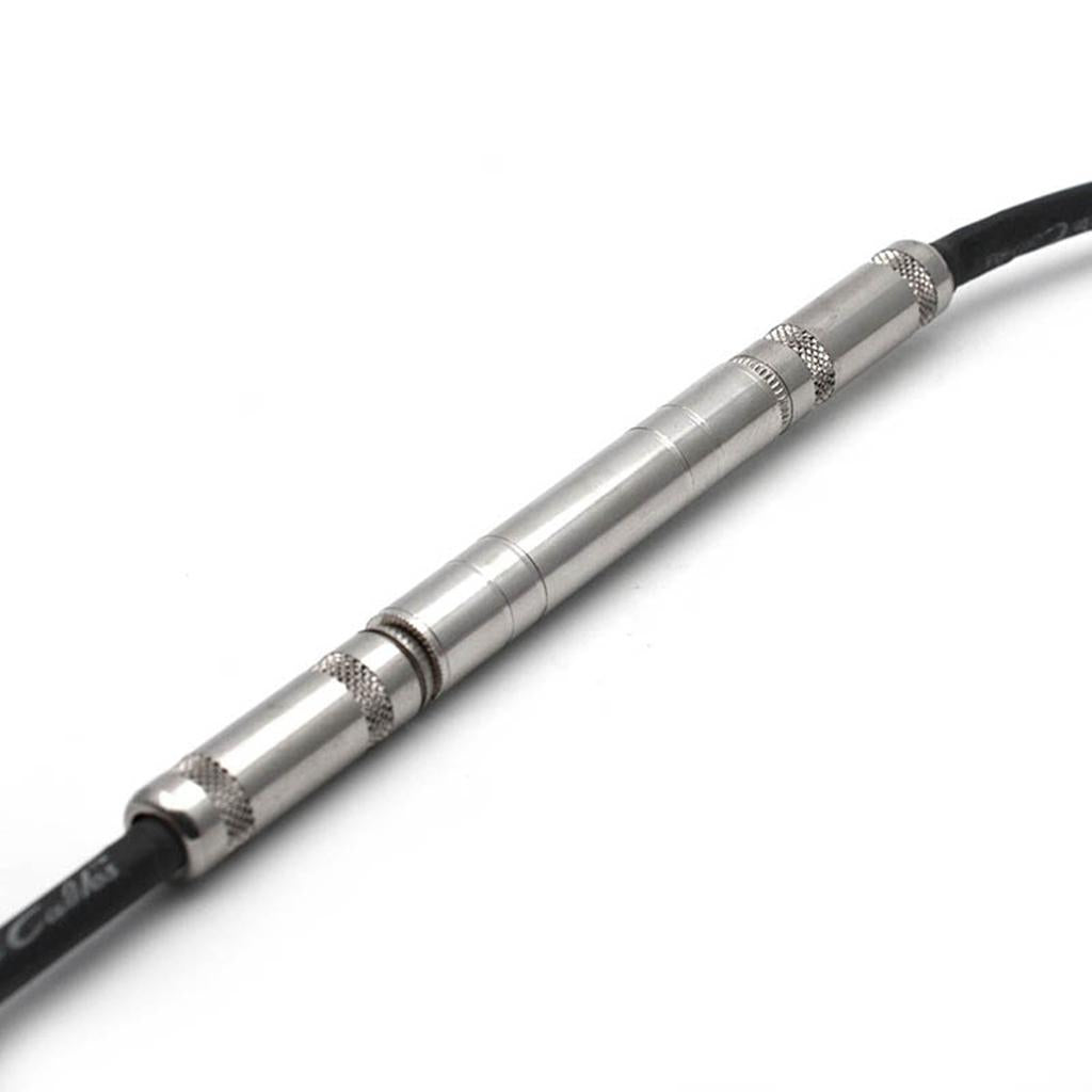 6.35mm Female to Female Guitar Plug Audio Cable Connector Jack Adapter