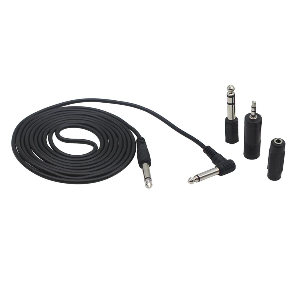 6.35mm Right Anlge to 6.35mm Straight Instrument Guitar Cable for Guitar Amplifier