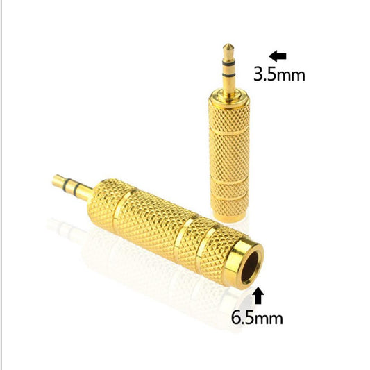 5 Pieces 6.35mm Male to 3.5mm Female Stereo Audio Adapter for Phone Speaker