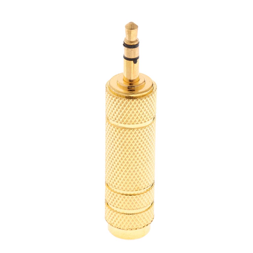 5 Pieces 6.35mm Male to 3.5mm Female Stereo Audio Adapter for Phone Speaker