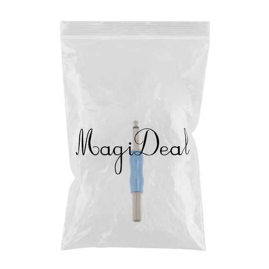 Copper 6.35mm Mono Jack Plug Audio Connector for Amplifier Microphone Blue