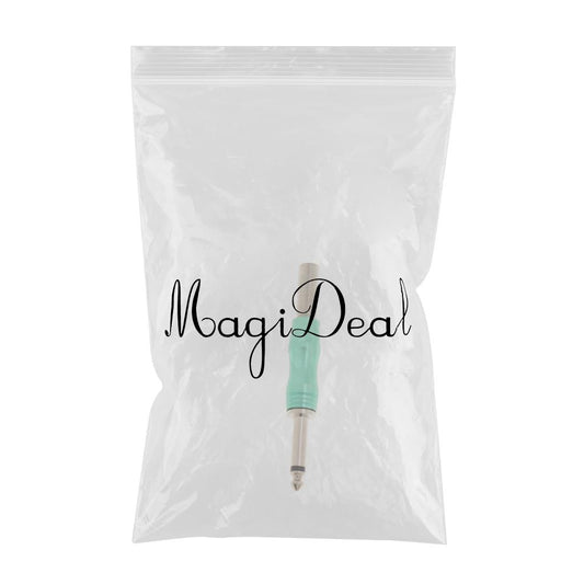 Copper 6.35mm Mono Jack Plug Audio Connector for Amplifier Microphone Green