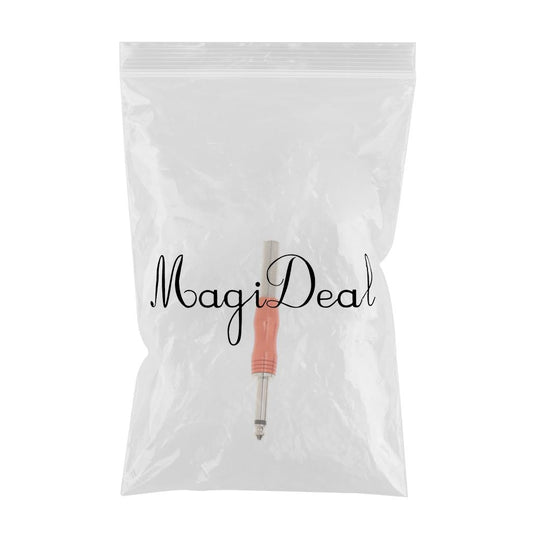 Copper 6.35mm Mono Jack Plug Audio Connector for Amplifier Microphone Red