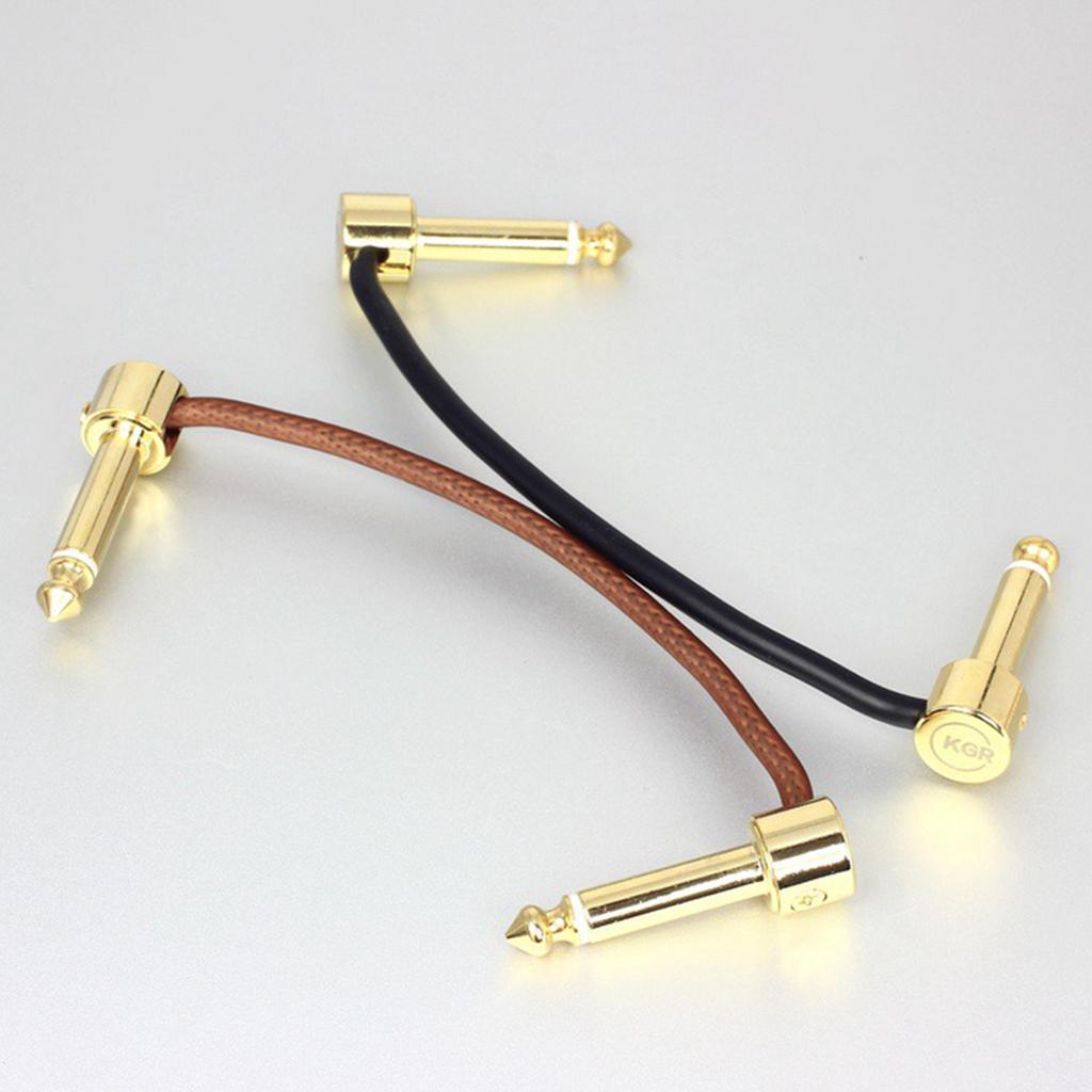 Anti-noise Guitar Cable Cord Gold Plated for Guitar Effect Parts Black