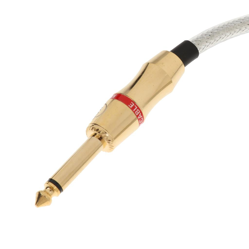 300cm Guitar Cable 1/4inch Straight to Right Angle Guitar Amplifier Amp Cord